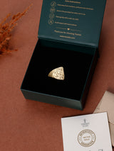 Gold Hammered Triangle Adjustable Ring