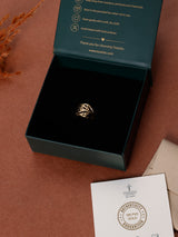 Gold Openwork Crossover Adjustable Ring