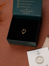 Gold Open Heart Adjustable Ring