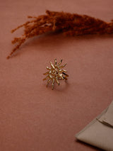 Gold Spiral Sun Adjustable Ring