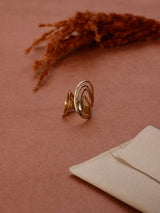 Gold Openwork Spiral Adjustable Ring