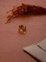 Gold Leaf Band Adjustable Ring