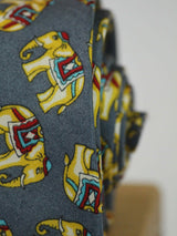 Pachyderm Printed Silk Necktie
