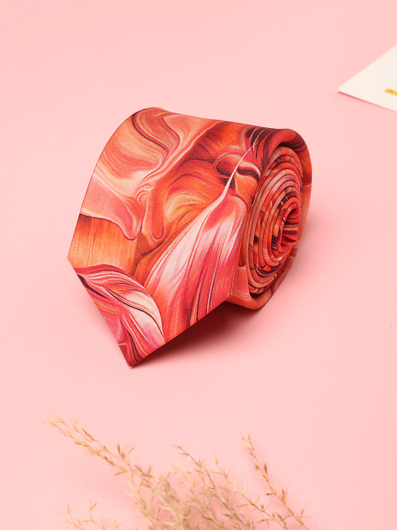 Abstract Printed Silk Tie