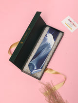 Blue Abstract Printed Silk Tie
