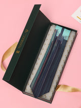 Aqua & Midnight Stripe Printed Silk Tie