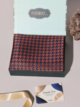Red & Navy Houndstooth Performance Silk™ Pocket Square