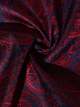 Red & Navy Paisley Performance Silk™ Pocket Square