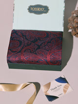 Red & Navy Paisley Performance Silk™ Pocket Square