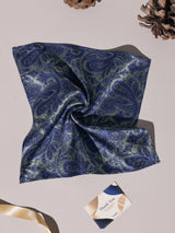 Blue & Sage Paisley Performance Silk™ Pocket Square