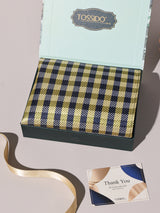 Yellow & Navy Check Performance Silk™ Pocket Square