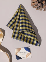 Yellow & Navy Check Performance Silk™ Pocket Square