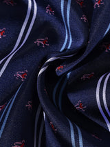 Navy Stripe Performance Silk™ Pocket Square