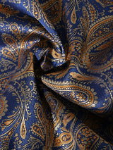 Navy & Gold Paisley Performance Silk™ Pocket Square