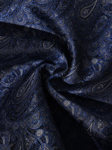 Navy & Grey Paisley Performance Silk™ Pocket Square