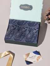 Navy & Grey Paisley Performance Silk™ Pocket Square