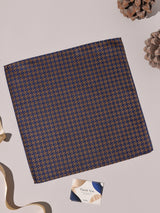 Navy & Orange Houndstooth Performance Silk™ Pocket Square