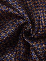 Navy & Orange Houndstooth Performance Silk™ Pocket Square