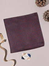 Maroon & Navy Houndstooth Performance Silk™ Pocket Square