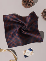 Maroon & Navy Houndstooth Performance Silk™ Pocket Square