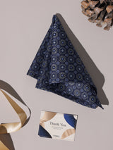 Navy Medallion Performance Silk™ Pocket Square