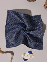 Navy Medallion Performance Silk™ Pocket Square