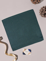 Green & Navy Houndstooth Performance Silk™ Pocket Square