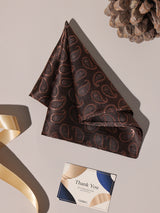 Brown Paisley Performance Silk™ Pocket Square