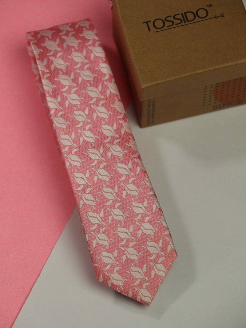 Pink Turtle Skinny Necktie
