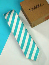 White Stripe Skinny Necktie