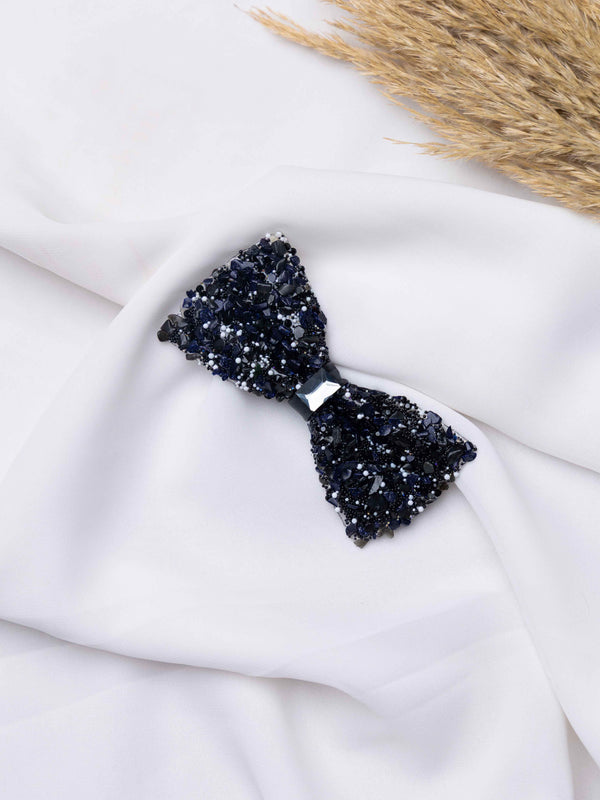 Midnight Onyx Beaded Bowtie