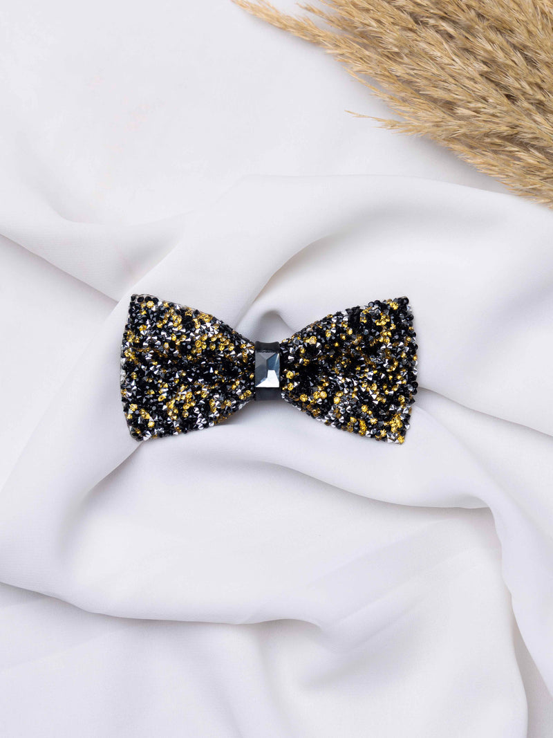 Midnight Gold Gemstone Bowtie
