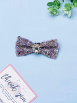 Crystal Lilac Gemstone Bowtie