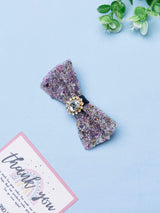 Crystal Lilac Gemstone Bowtie