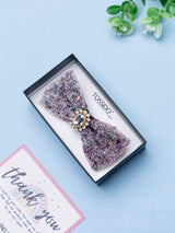 Crystal Lilac Gemstone Bowtie