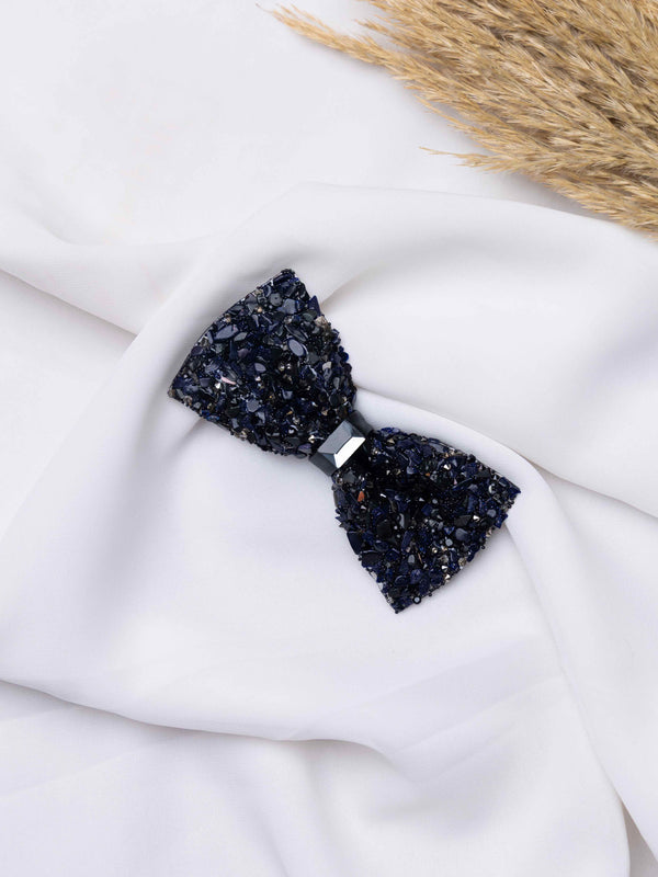 Midnight Crystal Gemstone Bowtie