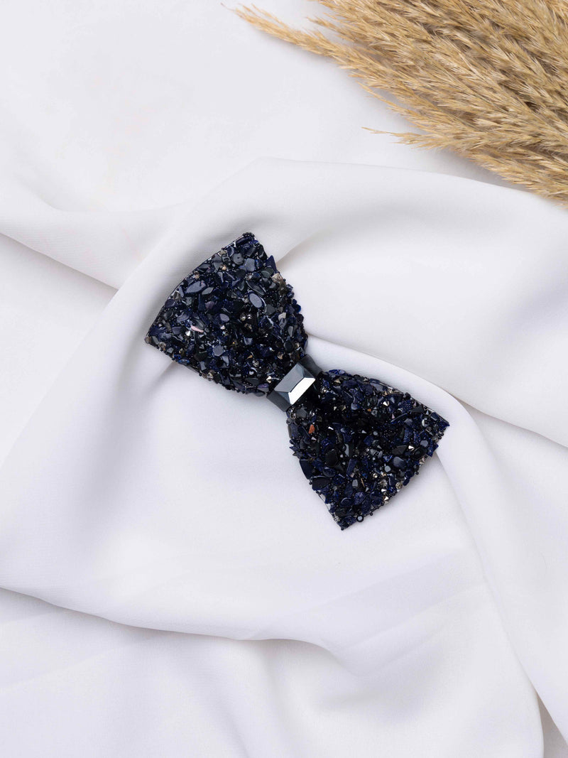Midnight Crystal Gemstone Bowtie