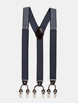 Blue Striped Elastic Suspender