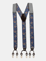 Blue Paisley Suspender 