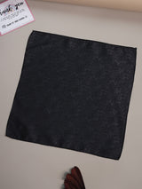 Dark Grey Floral Jacquard Pocket Square