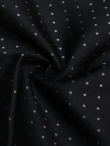 Black Geometric Jacquard Pocket Square