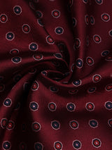 Maroon Geometric Jacquard Pocket Square