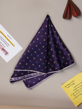 Purple Geometric Jacquard Pocket Square