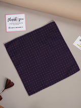 Purple Geometric Jacquard Pocket Square