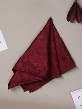 Maroon Paisley Jacquard Pocket Square