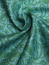 Green Paisley Jacquard Pocket Square