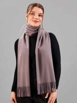 Dark Grey Solid Woolen Muffler