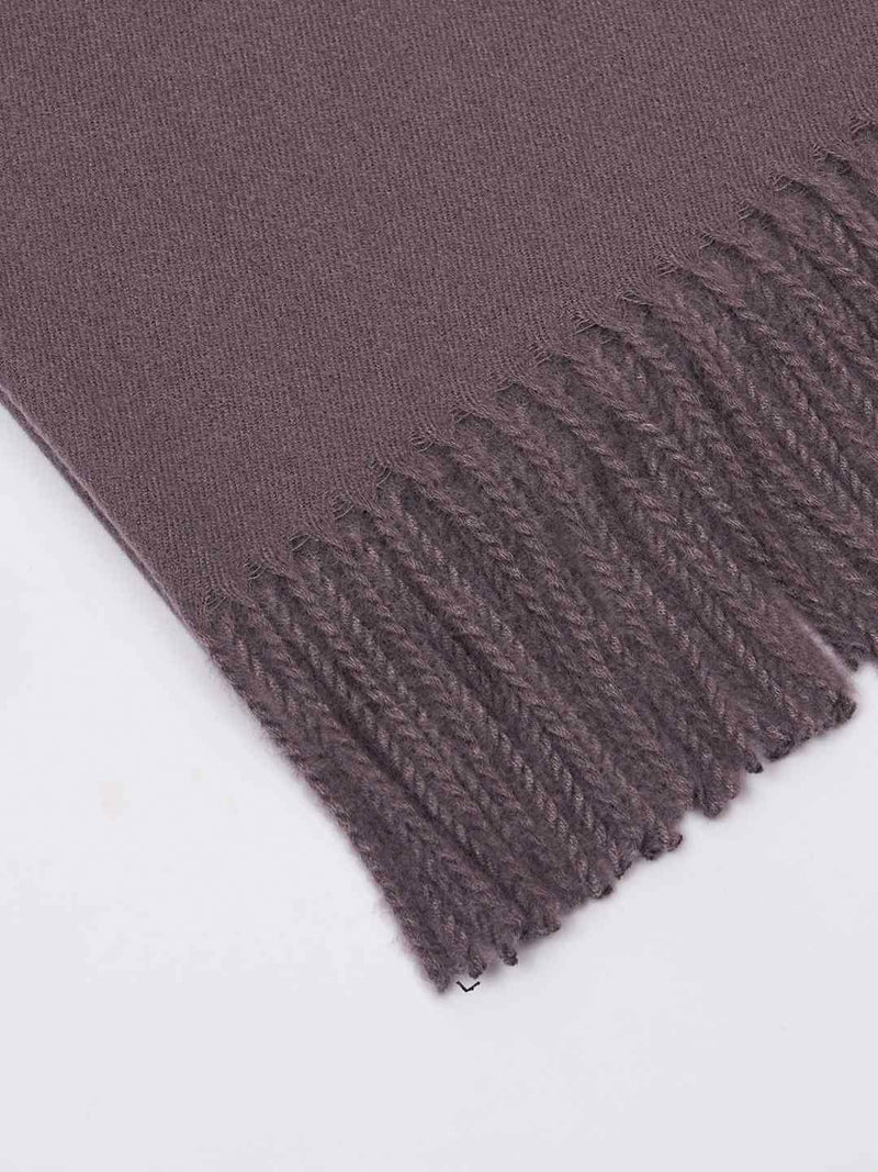 Dark Grey Solid Woolen Muffler