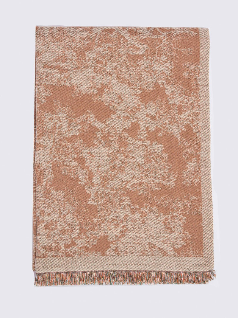 Beige Floral Premium Muffler