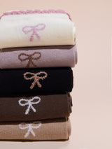 Bow Embroidered Socks – Pack of 5